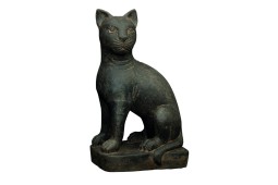 Statue chat assis 45 cm