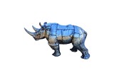 Statue Rhinocéros en Métal recyclé