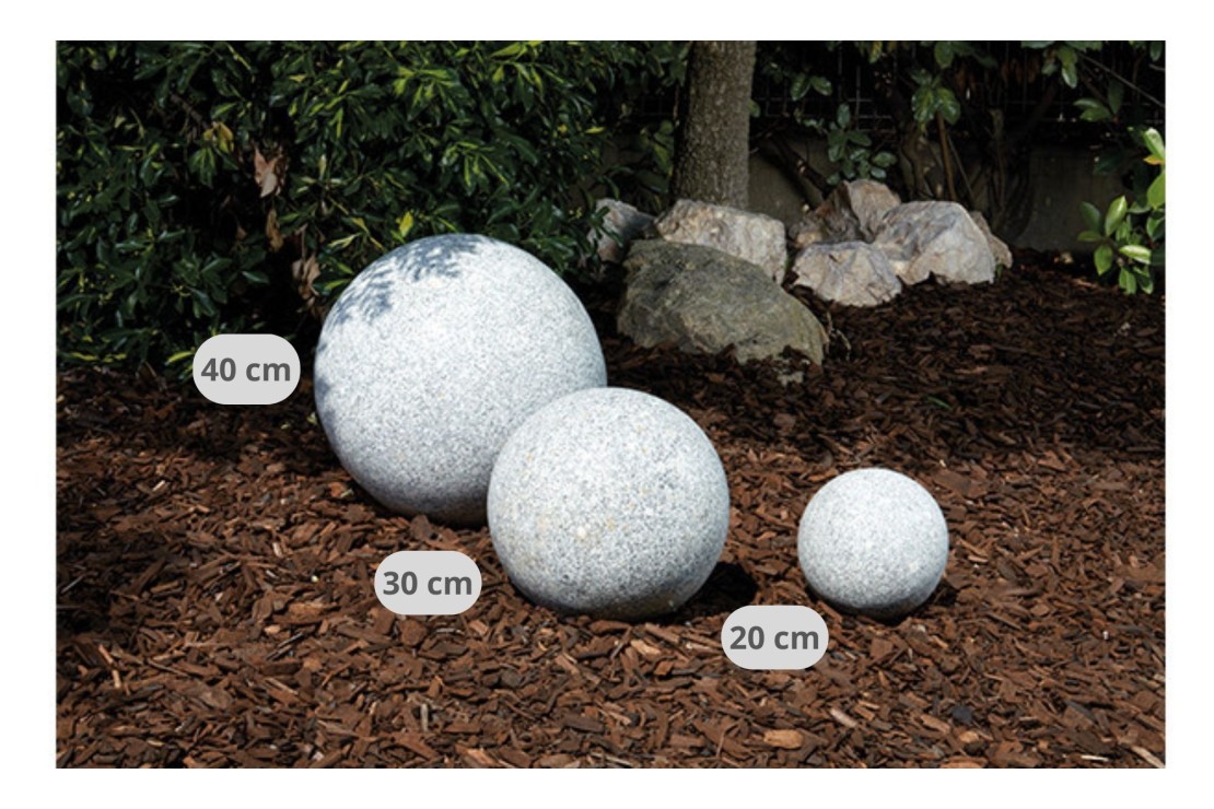 Boule granit pour décoration design pour votre jardin - Point Jardin