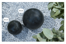 Boule déco en granit noir 3 tailles
