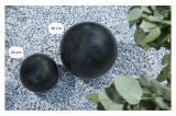 Boule déco en granit noir 3 tailles