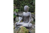 Silhouette assise en posture de yoga