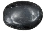 Gros galet plat marbre noir poli