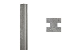 Pilier béton intermédiaire avec 2 feuillures pour clôture béton en plaques de 26 cm