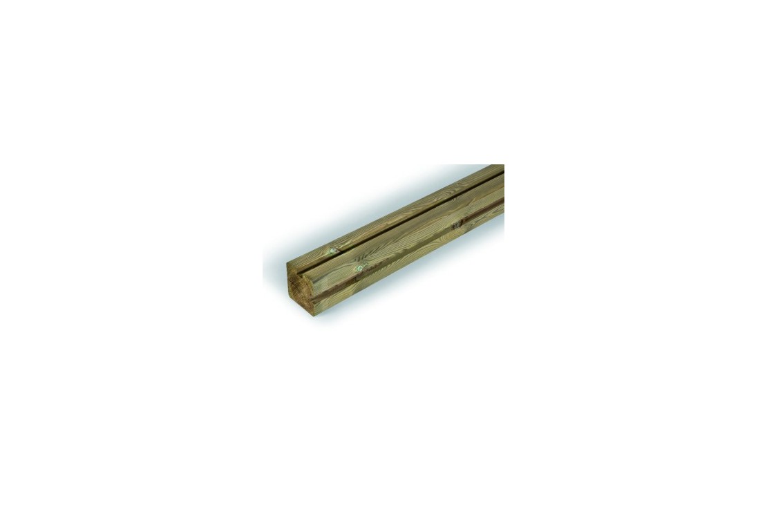 Poteau angle 9x9x235 cm rainures 2.1cm