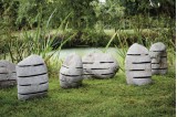 Lanternes de jardin en pierre de rivière