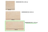 Grande dalle rectangulaire en céramique Beige