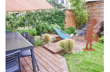 Silhouette Lisa posée sur son socle pour déco jardin