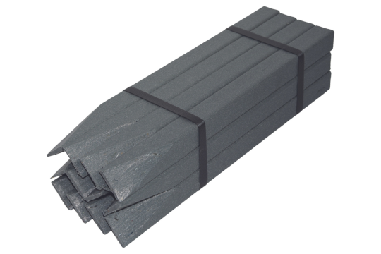 Piquet bordure de jardin en plastique recyclé gris