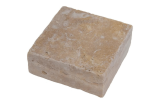 Pavé en travertin beige 10 x 10 x 3 cm