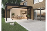 terrasse en carrelage grès cérame avec pose sur plots