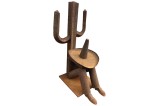 Sculpture Mexicain Cactus Métal Rouillé H. 155 cm