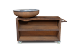 Brasero avec meuble acier corten Bonfeu, vue intérieure