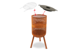 Brasero bonves corten avec plaque de cuisson