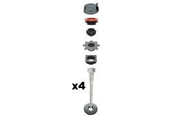 Pack de 4 vis pour fondation de terrasse bois