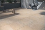 Dalle Grès Cérame Beige imitation pierre 59,5 x 59,5 cm