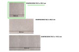 Gamme carrelage grés cérame gris en 3 formats