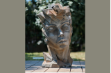 Statue vissage féminin hauteur 90 cm