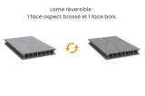 Lame de terrasse composite DFDE162 alvéolaire double face 4 m