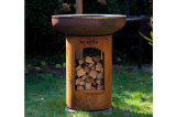 Brasero plancha acier corten