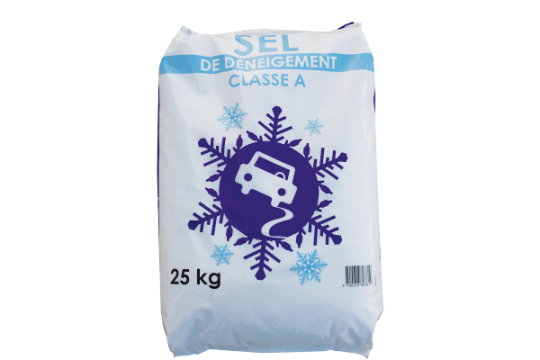 Sel de déneigement pour lutter contre le verglas.