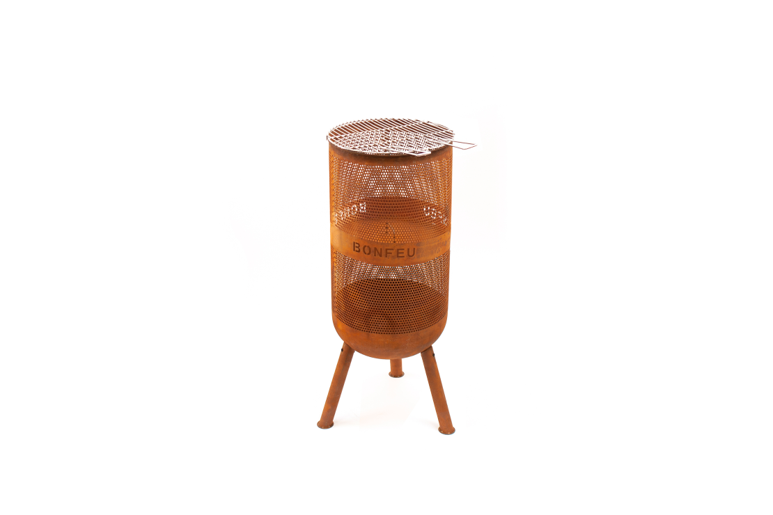 Brasero Bonves corten 34 cm de diamètre vendu avec la grille
