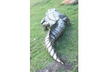 Statue crocodile en métal recyclé