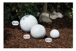 Boule déco granit gris 3 tailles