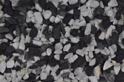 Graviers en mélange Blanc marbre et Noir calcaire