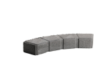 Bordure de jardin en arrondi coloris gris