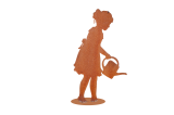 Figurine fillette Lisa au jardin avec son arrosoir