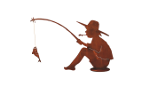 Figurine métal à poser pour la déco de jardin