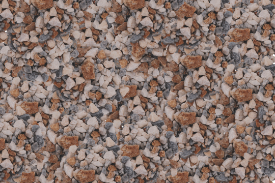 Gravier de marbre concassé 8-12 mm mélange blanc beige gris bleuté