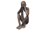Statue de jardin Tristan assis pierre reconstituée H. 86 cm