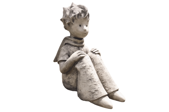 Statue petit prince assis H.48 cm