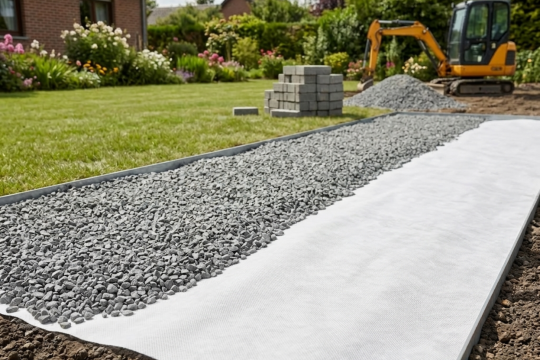 Geotextile pour zon gravillonnée