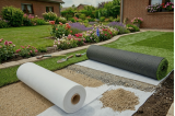 Feutre geotextile pour installation de gazon artifiel