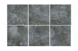 Différentes variantes du carrelage grès cérame imitation pierre bleue.