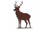 Statue cerf en métal rouillé 148 cm de hauteur