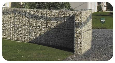 Clôture gabion mur décoratif minéral