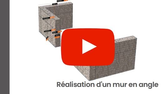 vidéo d'un mur à gabion en angle avec ouverture